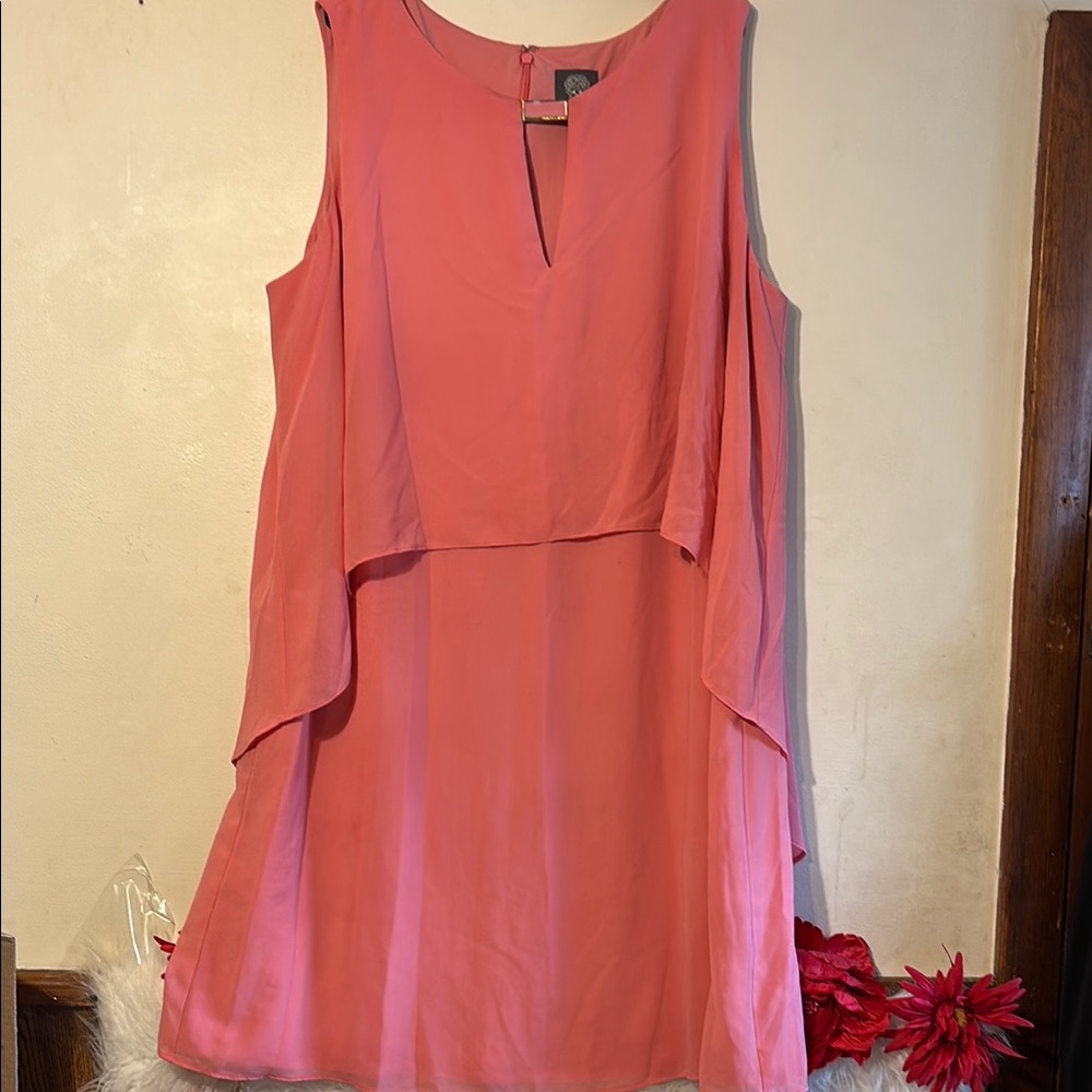 Elegant Pink Sleeveless Dress